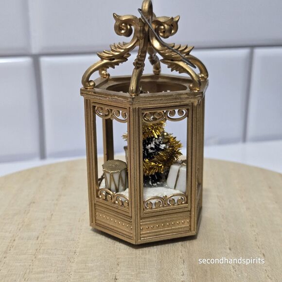 Kurt S Adler Santa's World Christmas  Ornament Lantern W Tree  VTG 2000 - Picture 5 of 9